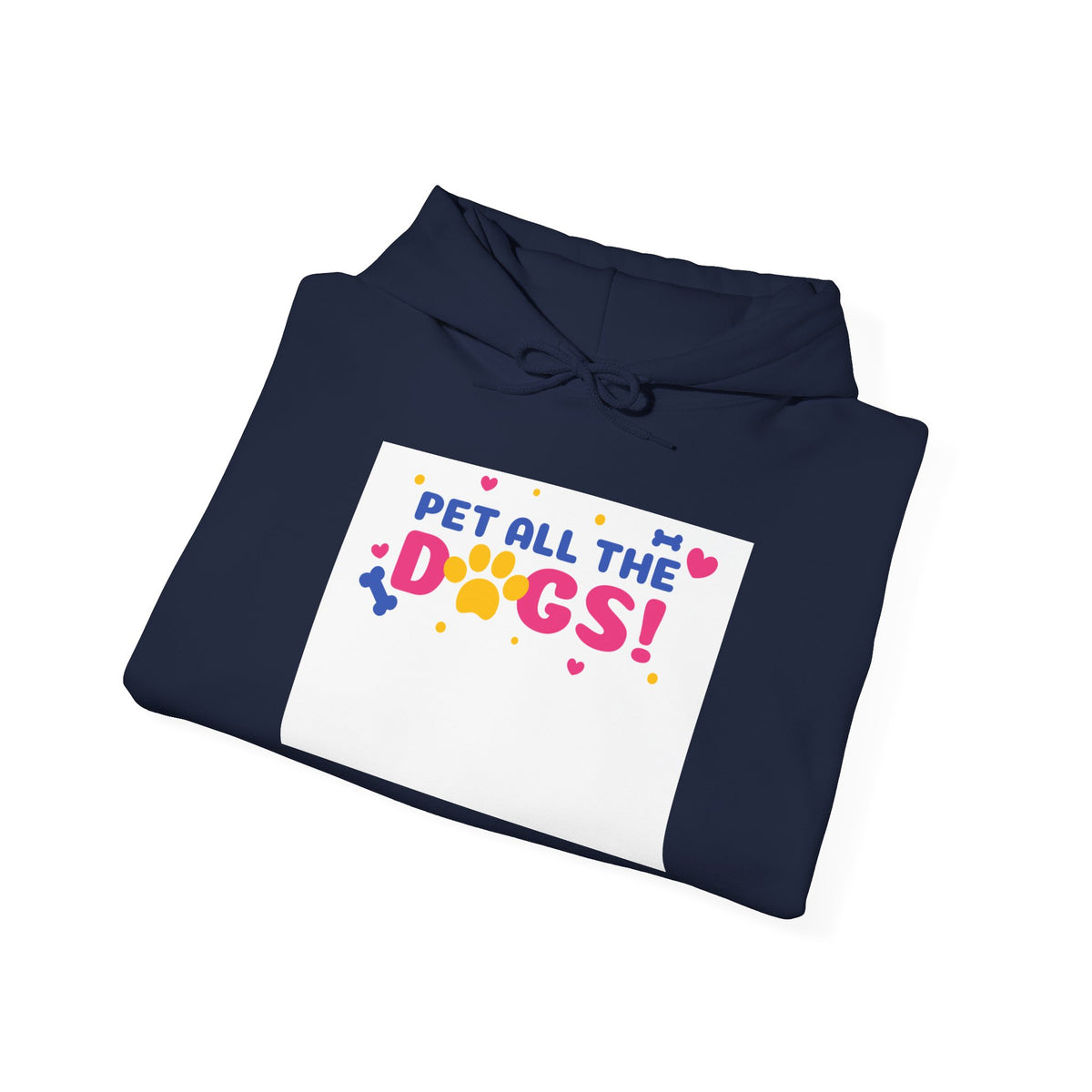 Pet All The Dogs! Cute Dog Lover Hoodie — Colorful Paw Print Design