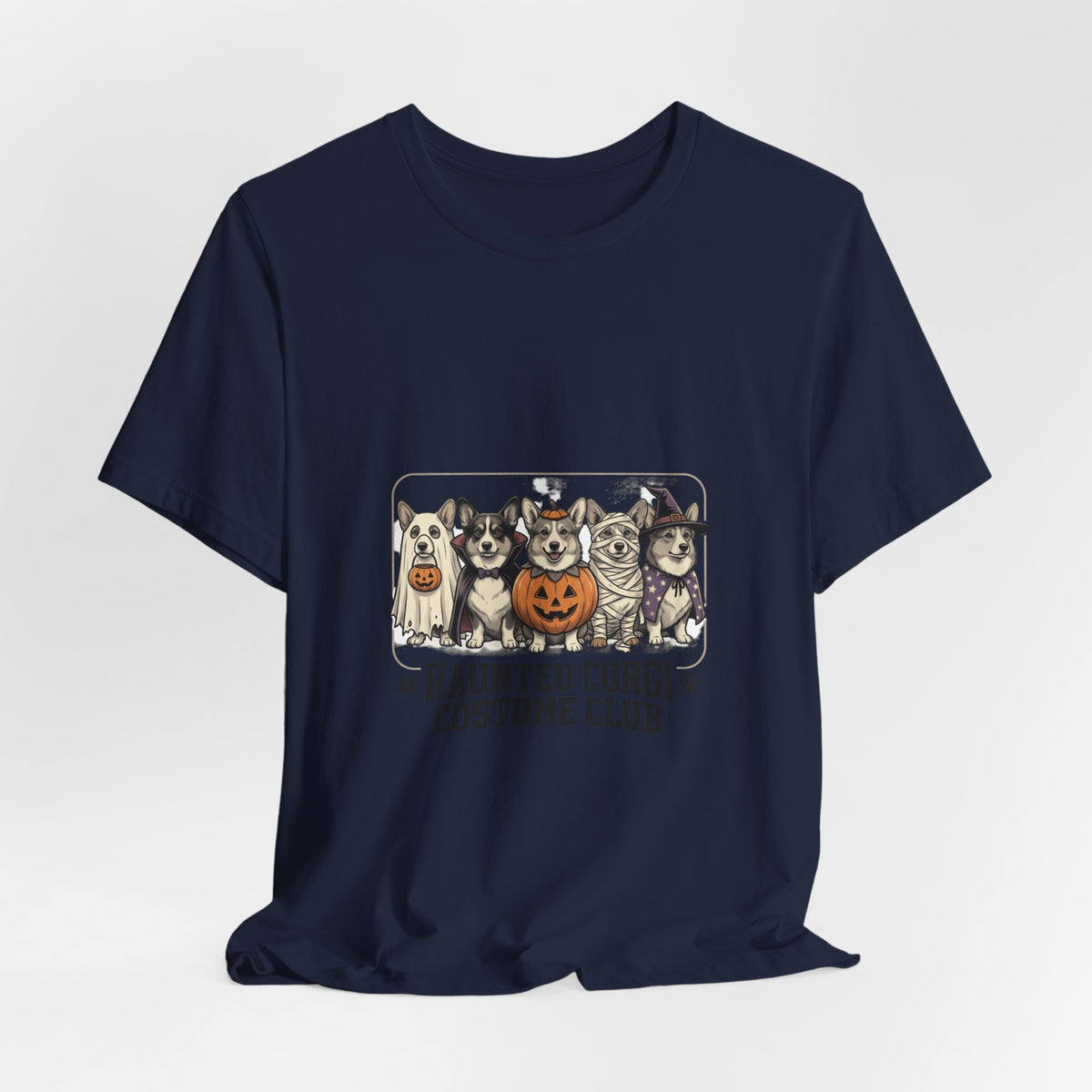 Haunted Corgi Costume Club Tee | Halloween Dog Costume Shirt