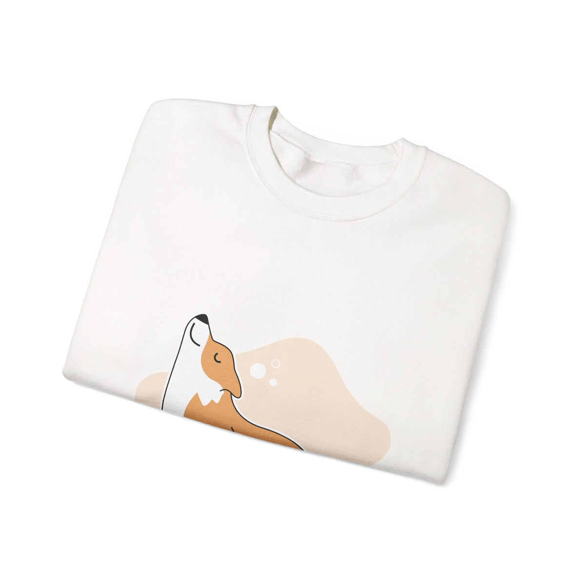 Corgi Yoga Crewneck Sweatshirt — Cute Stretching Dog Graphic