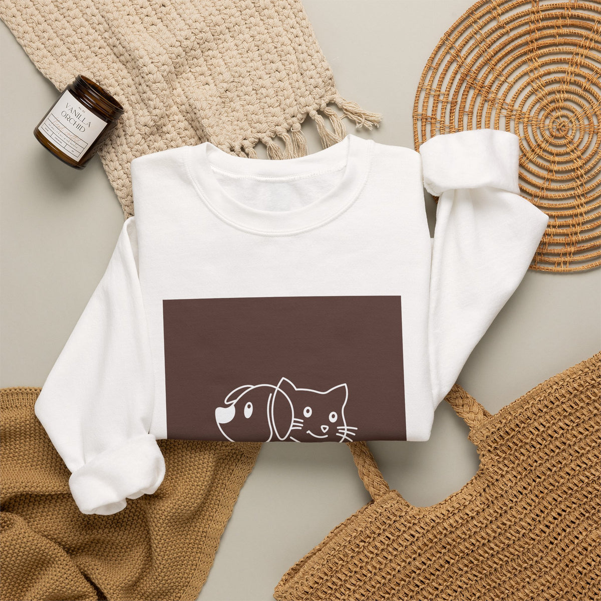 Cat & Dog Best Friend Sweatshirt — "My Best Friend Has Paws" Crewneck