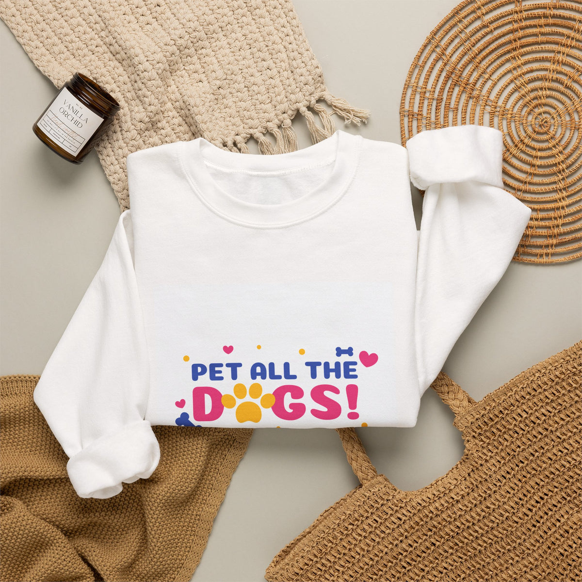 Pet All the Dogs! Crewneck Sweatshirt – Cute Dog Lover Pullover