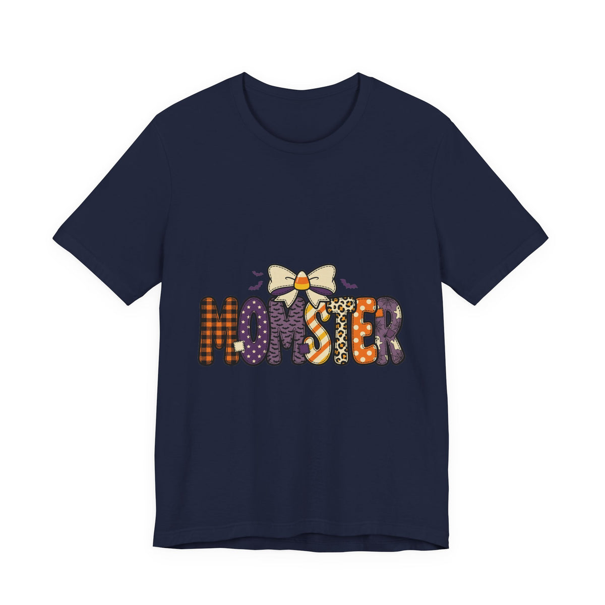Momster Halloween Graphic Tee | Mom Halloween Shirt, Spooky Plaid Lettering