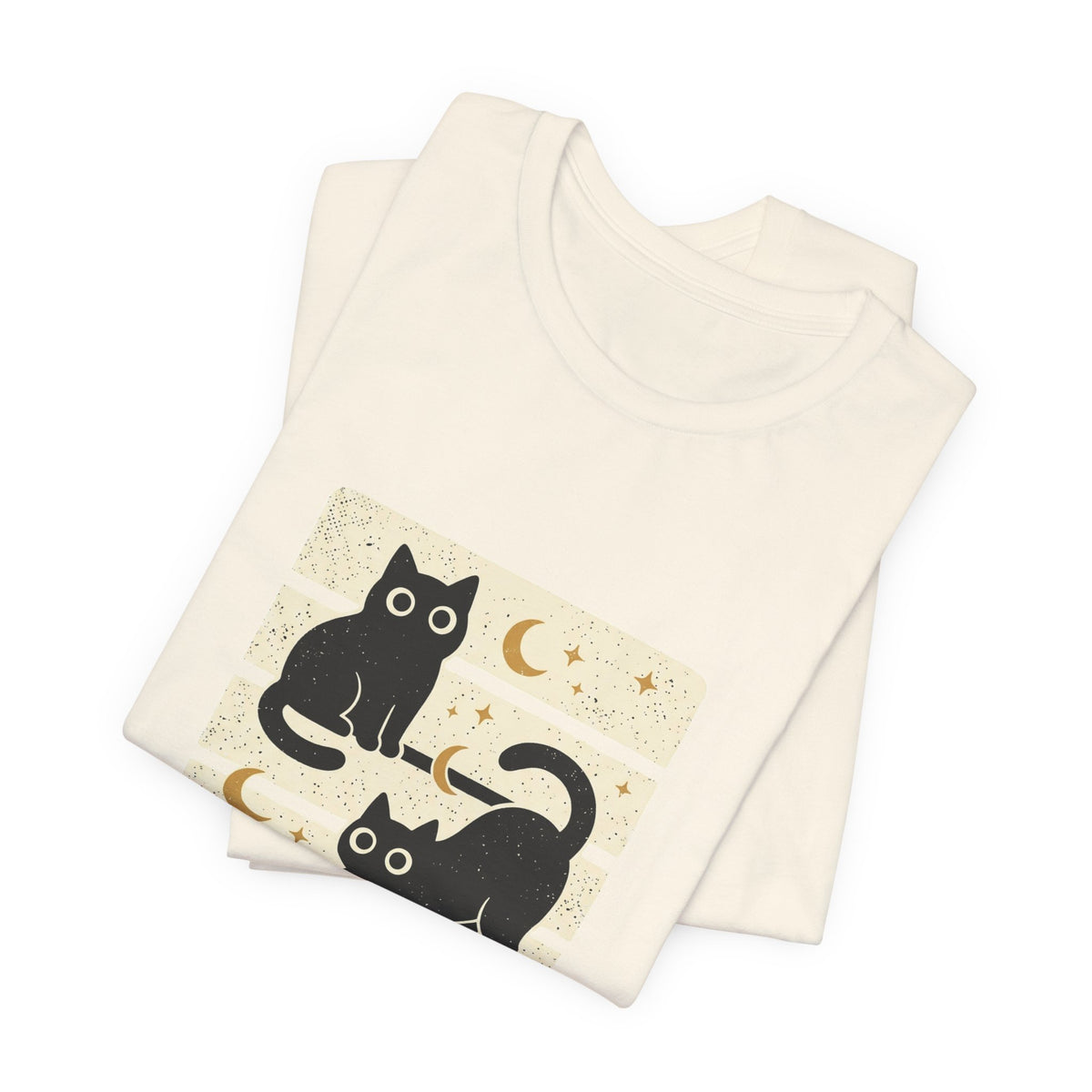 Black Cats Halloween Tee | Vintage Moon Stars