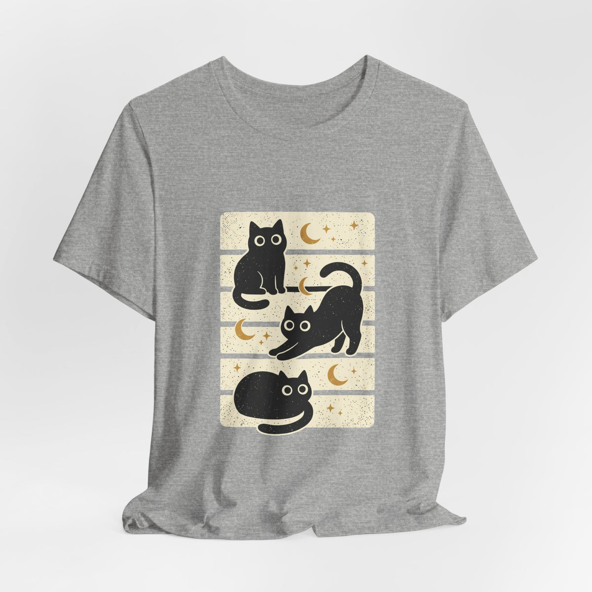 Black Cats Halloween Tee | Vintage Moon Stars