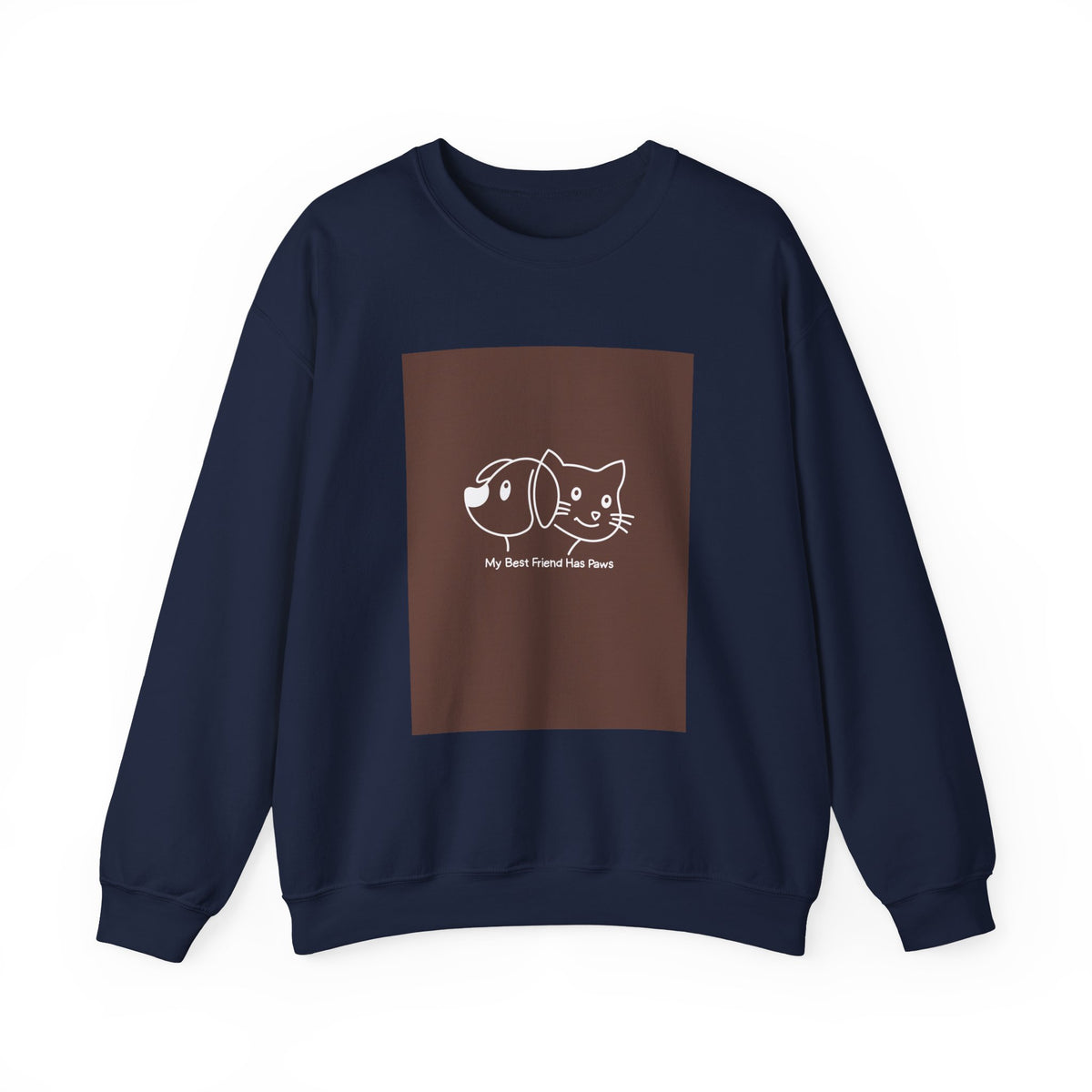 Cat & Dog Best Friend Sweatshirt — "My Best Friend Has Paws" Crewneck