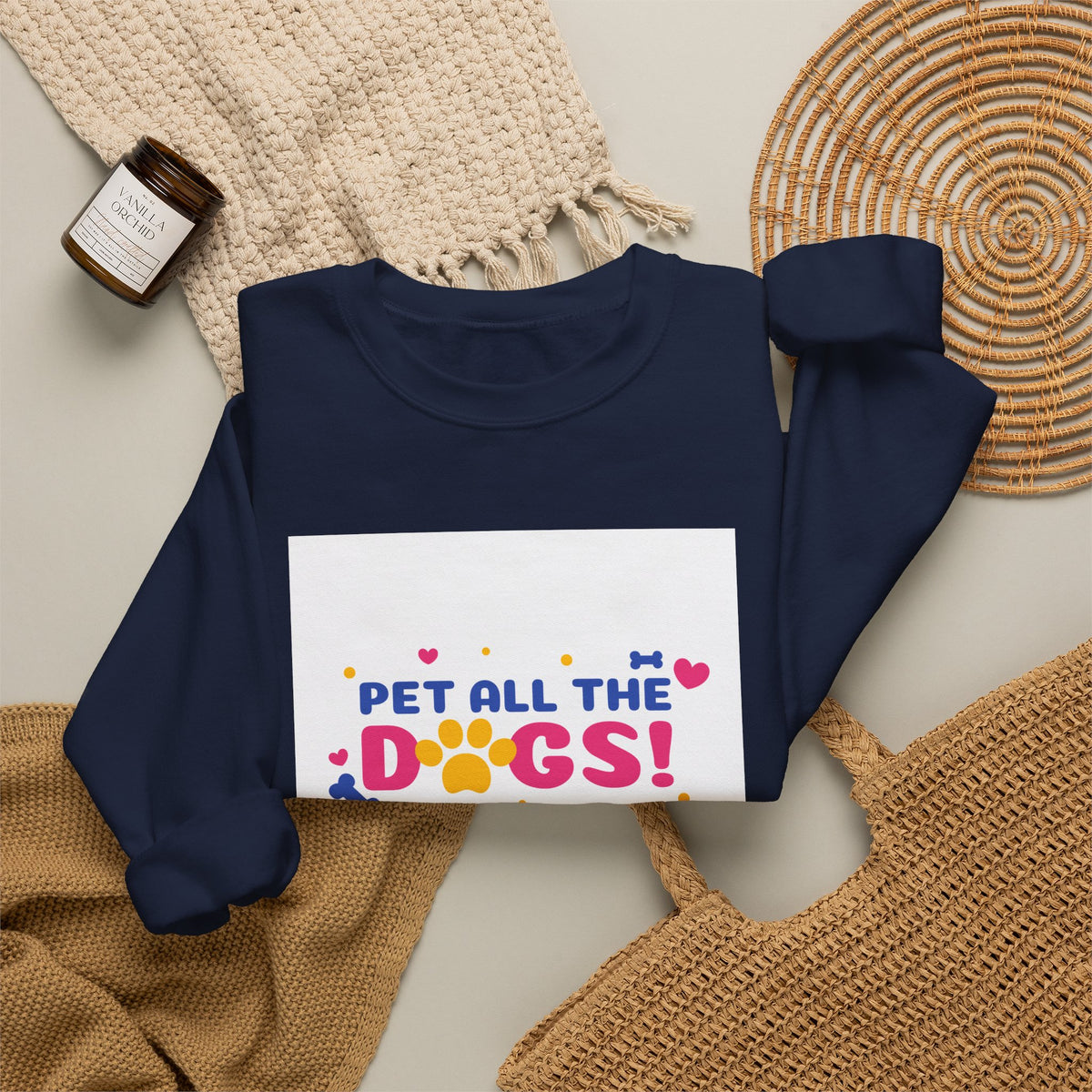 Pet All the Dogs! Crewneck Sweatshirt – Cute Dog Lover Pullover