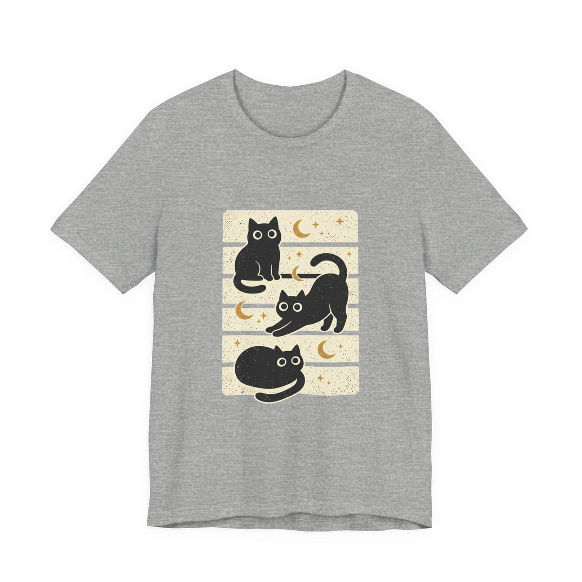 Black Cats Halloween Tee | Vintage Moon Stars