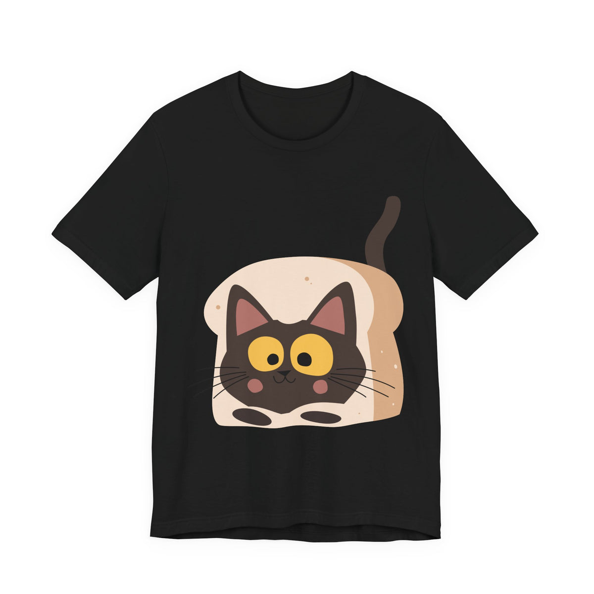 Cat in Toast T‑Shirt – Cute Black Cat Foodie Tee