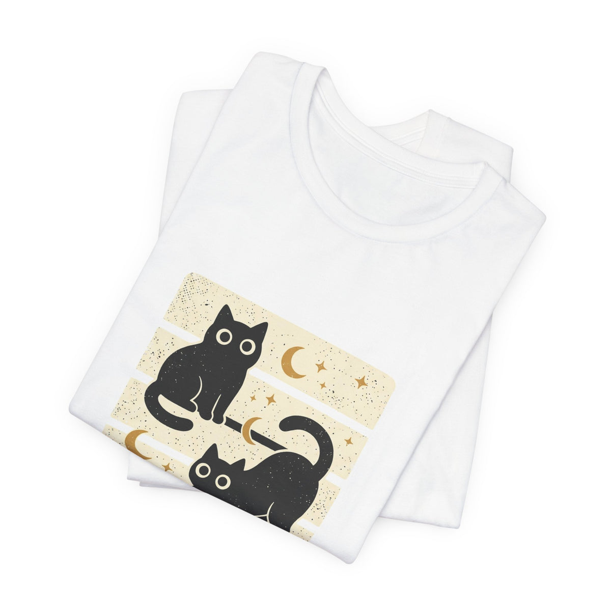 Black Cats Halloween Tee | Vintage Moon Stars