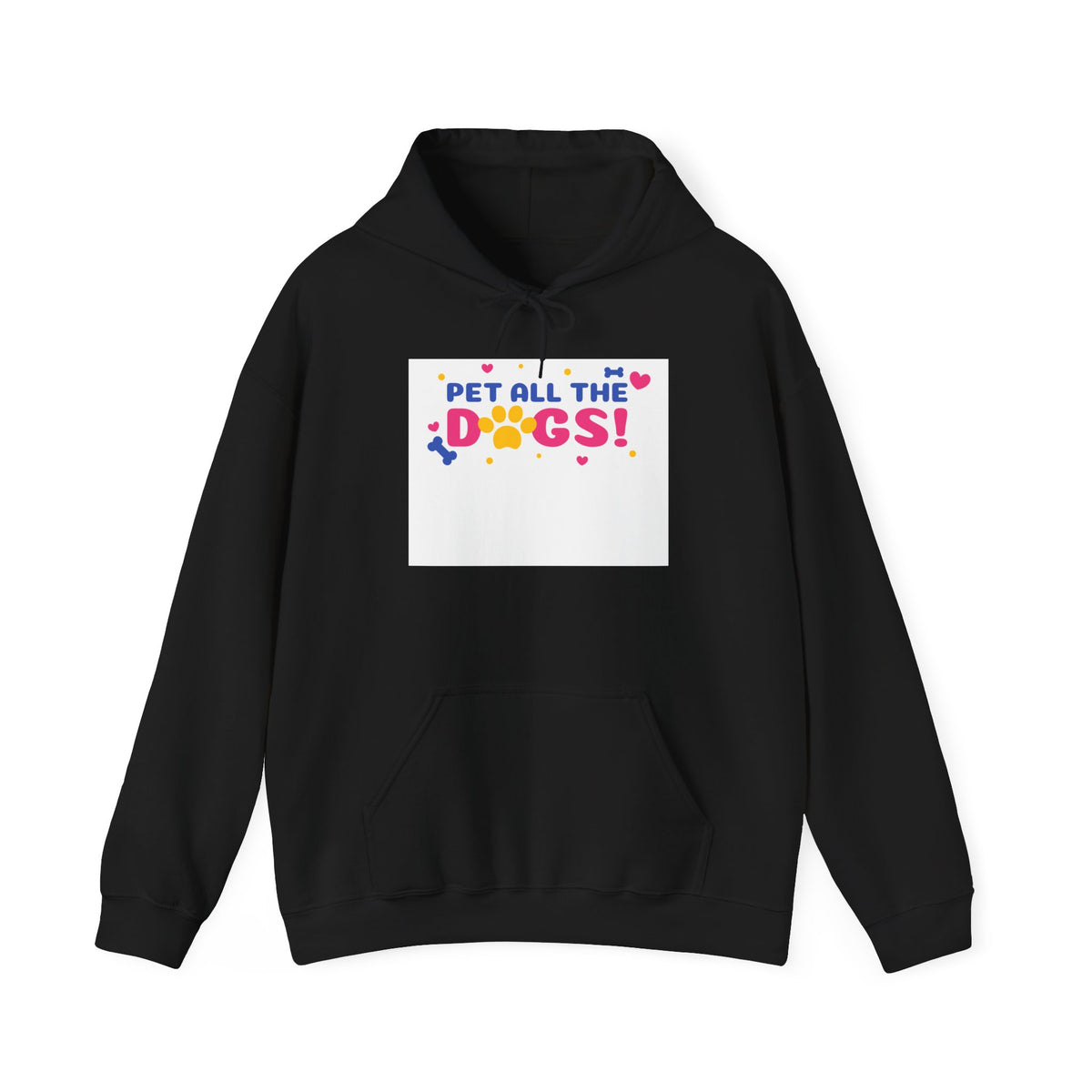 Pet All The Dogs! Cute Dog Lover Hoodie — Colorful Paw Print Design