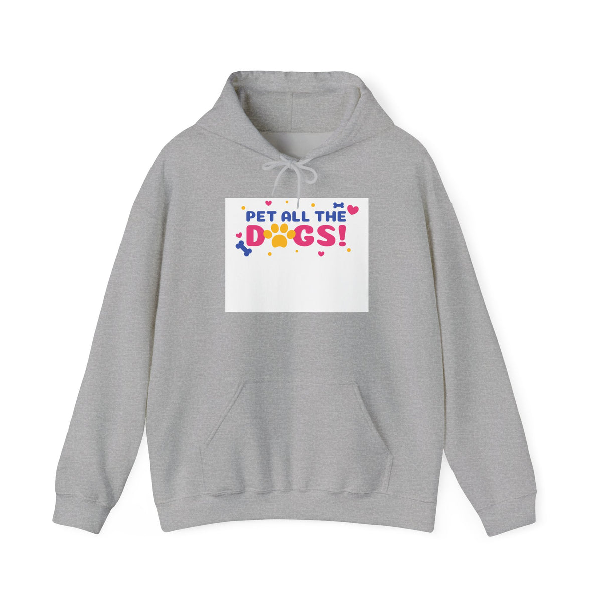 Pet All The Dogs! Cute Dog Lover Hoodie — Colorful Paw Print Design