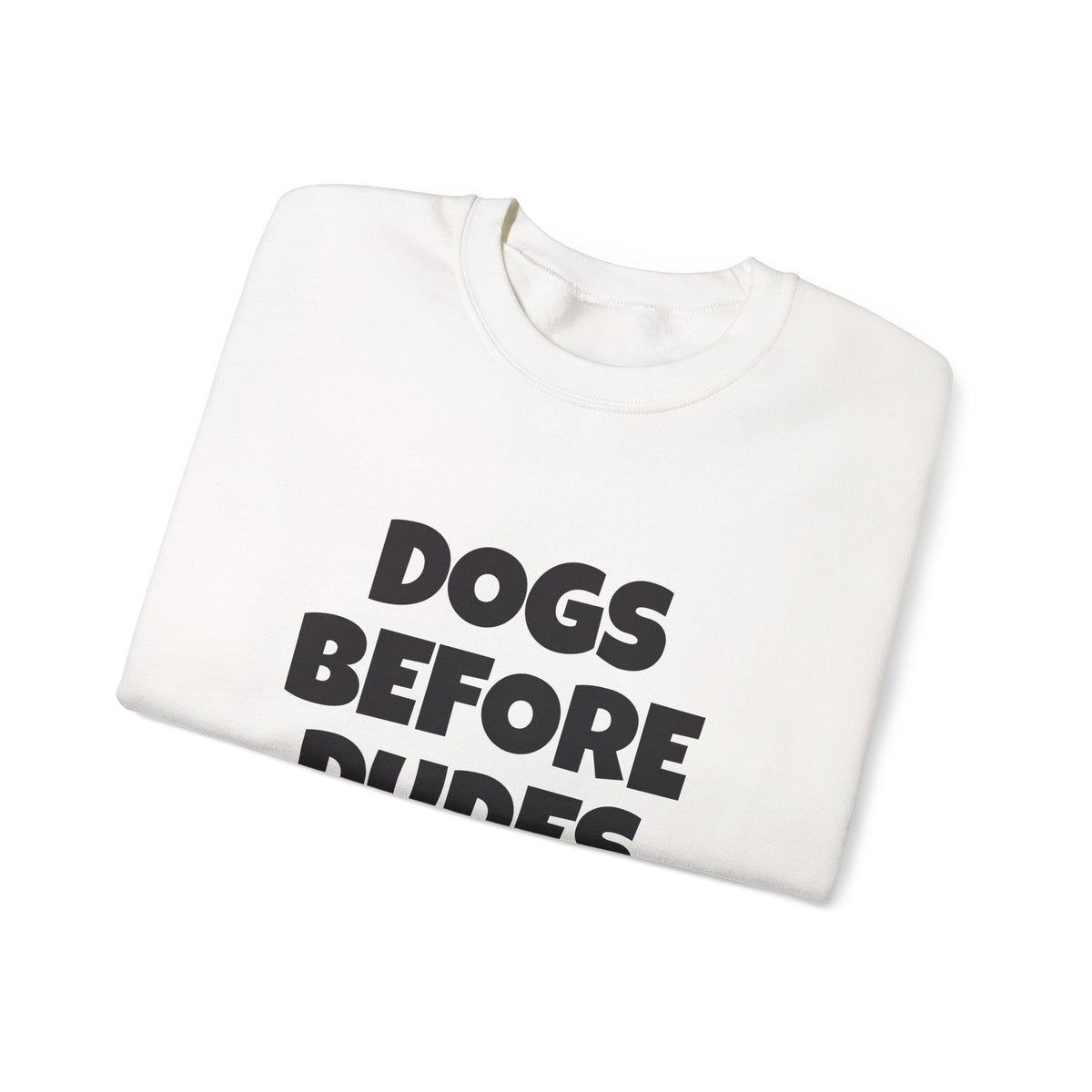 Dogs Before Dudes Sweatshirt — Funny Pet Lover Crewneck