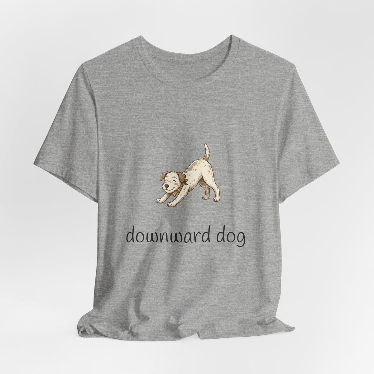 Downward Dog Puppy T‑Shirt — Cute Yoga Dog Graphic Tee