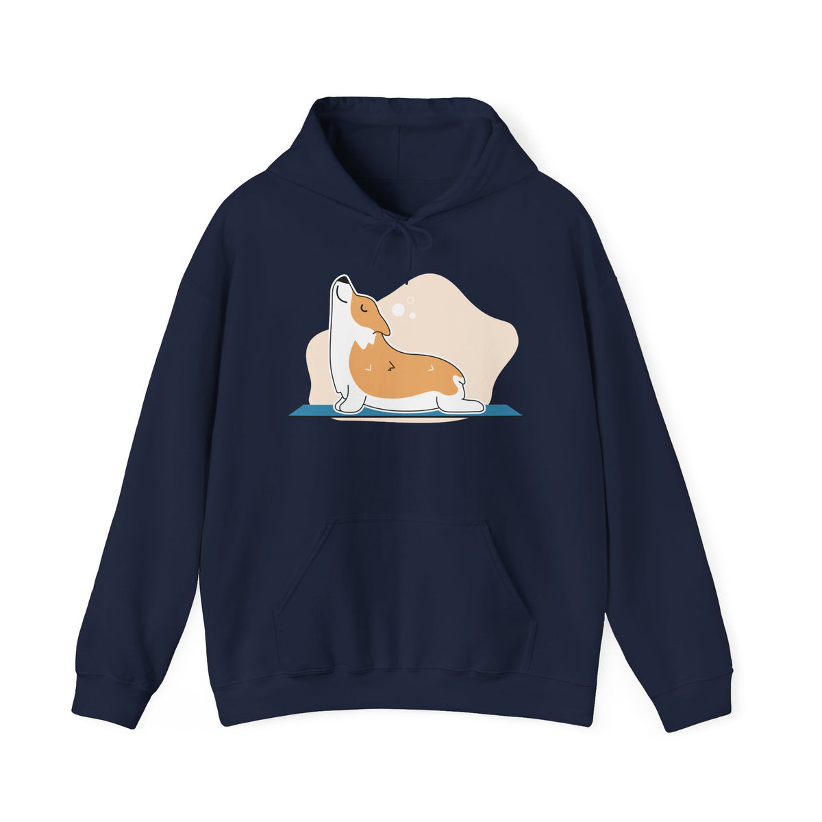 Corgi Yoga Hoodie – Cute Stretching Dog Sweatshirt for Pet Lovers