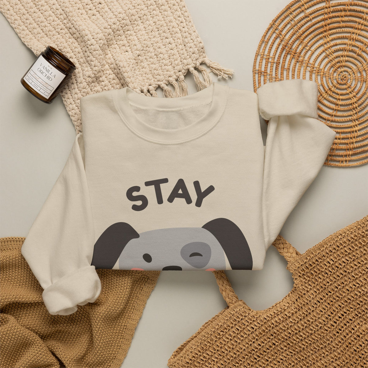 Stay Pawsitive Dog Crewneck Sweatshirt