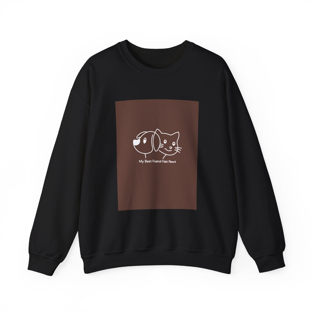 Cat & Dog Best Friend Sweatshirt — "My Best Friend Has Paws" Crewneck