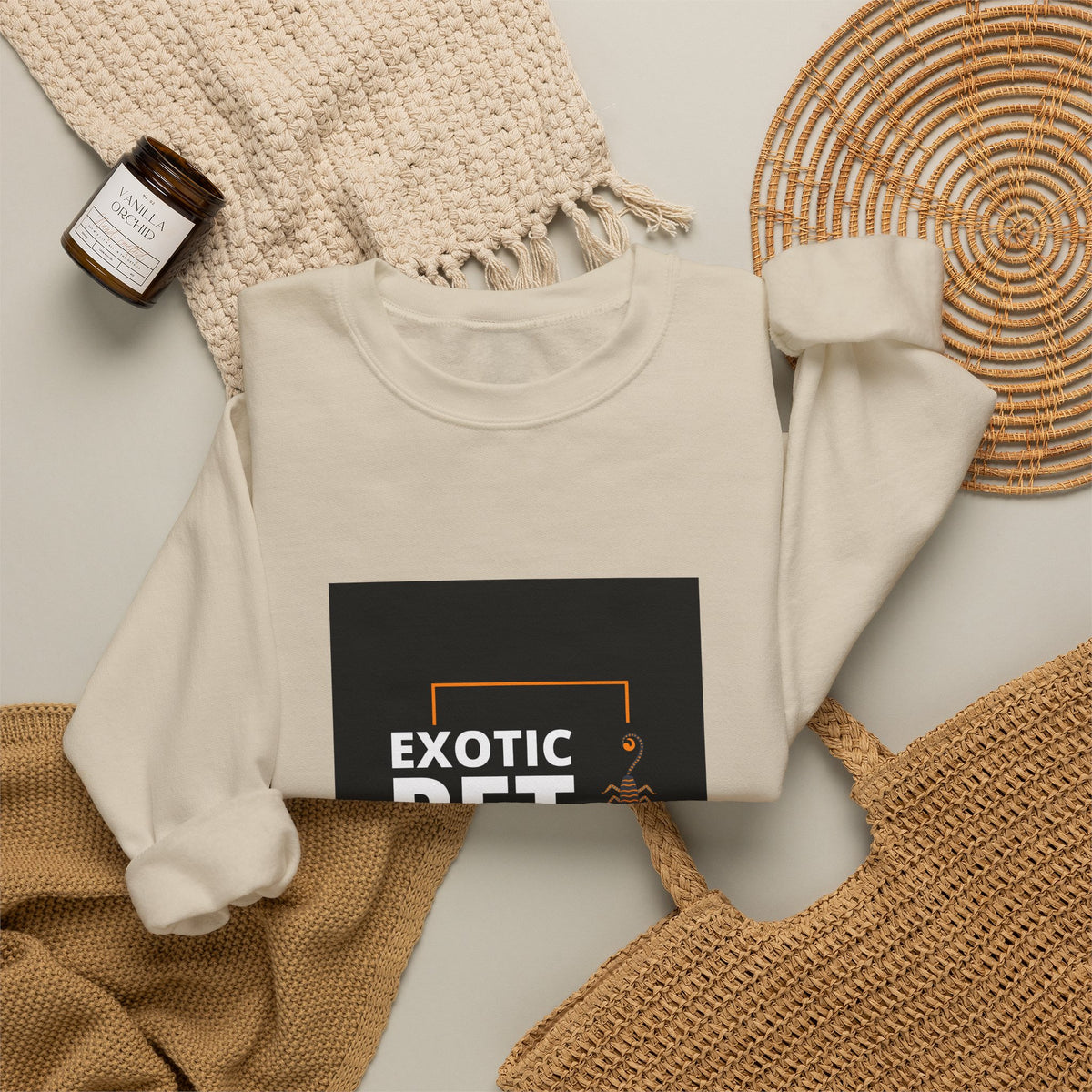 Exotic Pet Lover Sweatshirt — Bold Graphic Crewneck for Reptile & Bird Owners