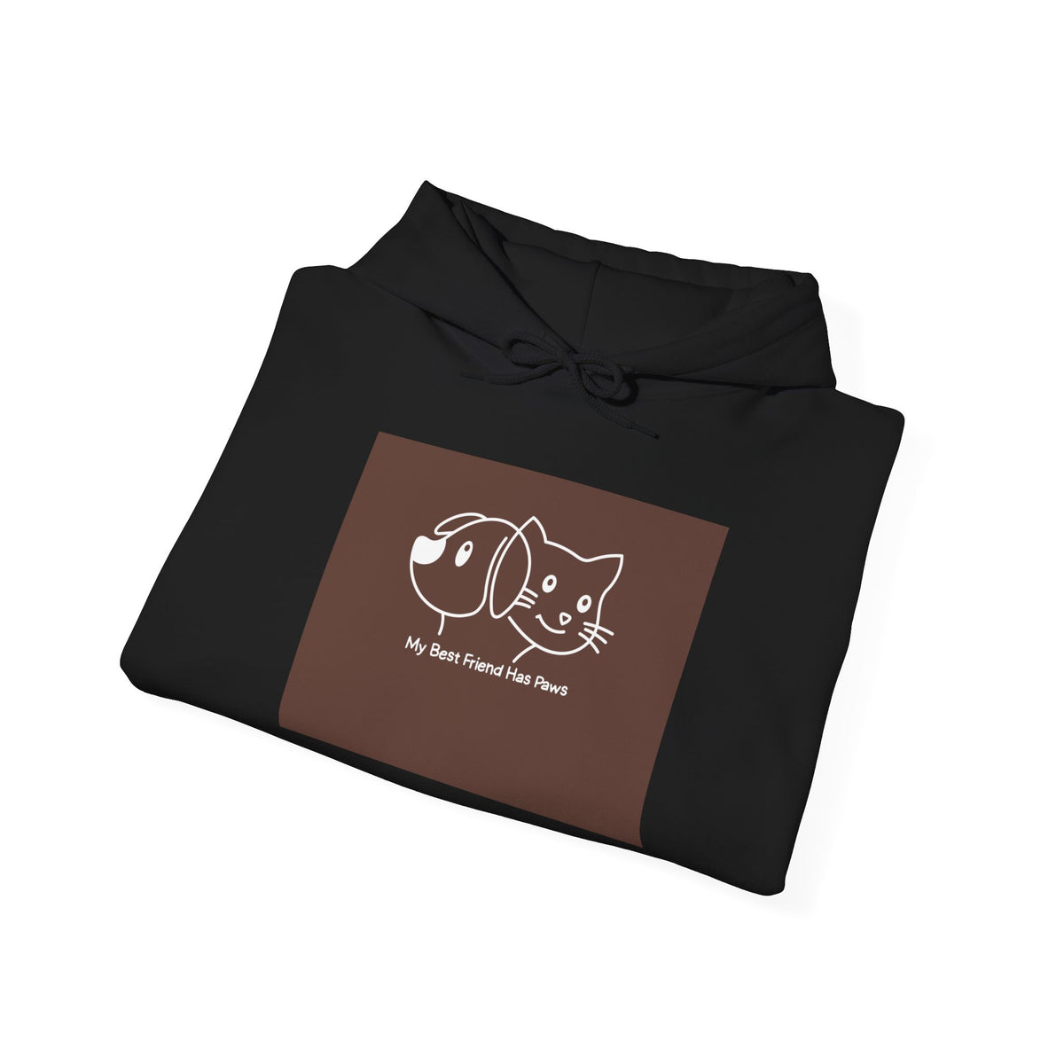Cat & Dog Friends Hoodie — "My Best Friend Has Paws" Cute Pet Lovers Pullover
