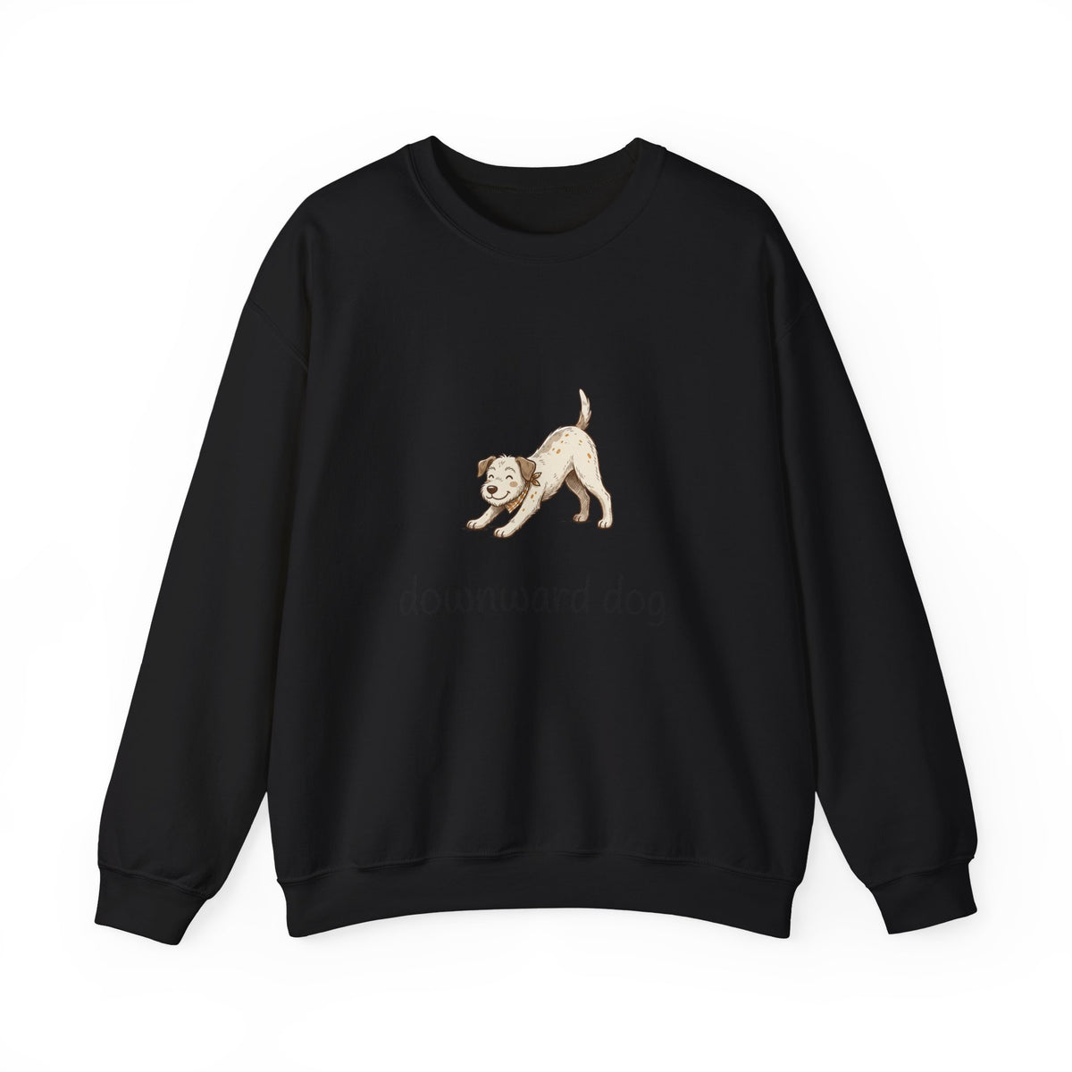 Downward Dog Sweatshirt — Cute Yoga Puppy Graphic Crewneck