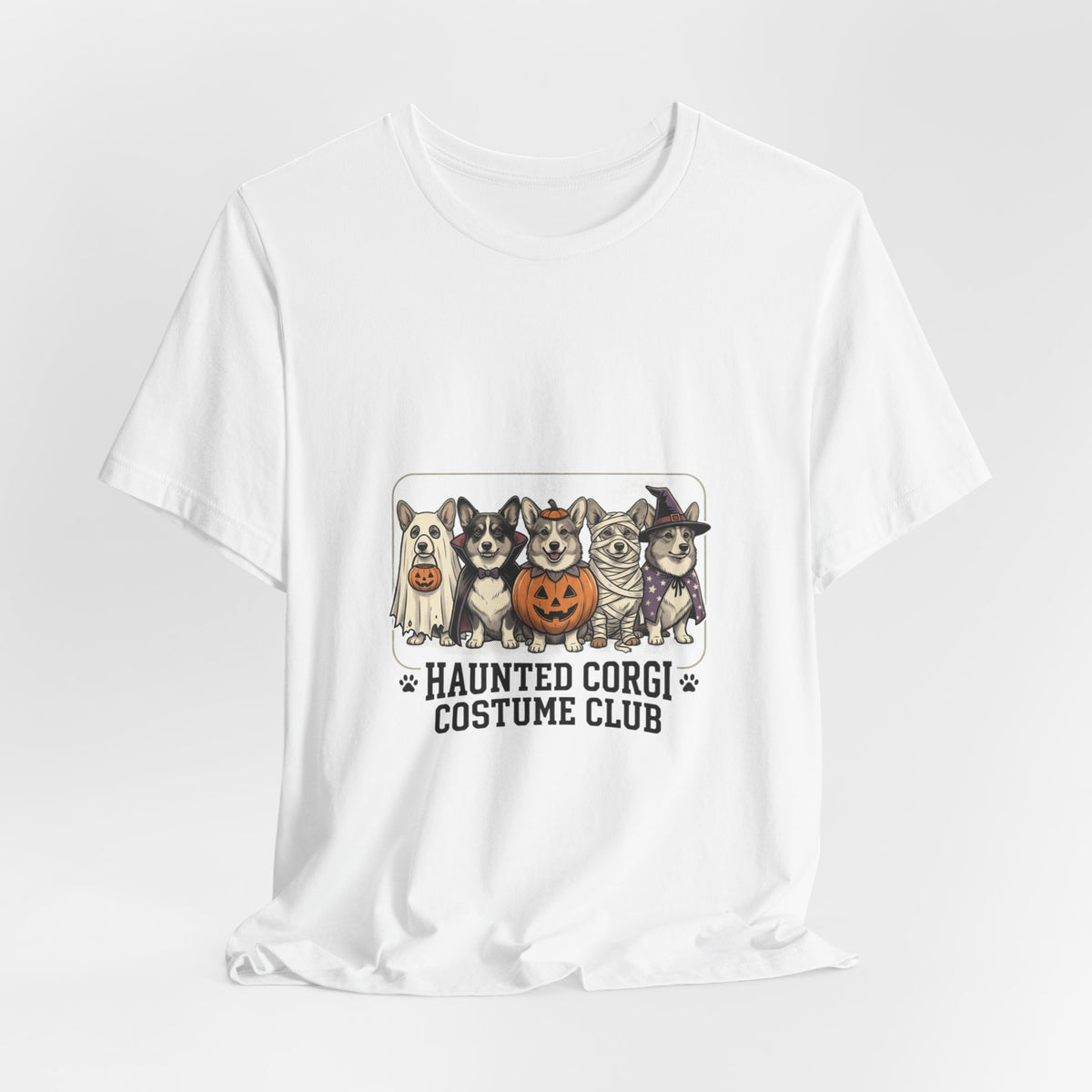 Haunted Corgi Costume Club Tee | Halloween Dog Costume Shirt