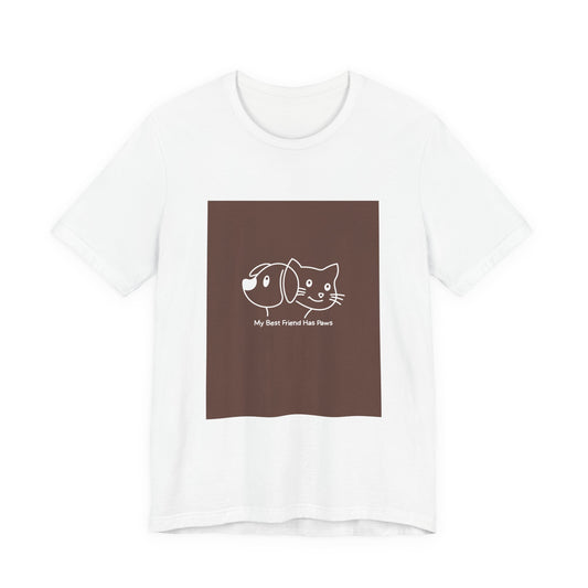 Pet Friends T-Shirt — "My Best Friend Has Paws" Cute Dog & Cat Tee