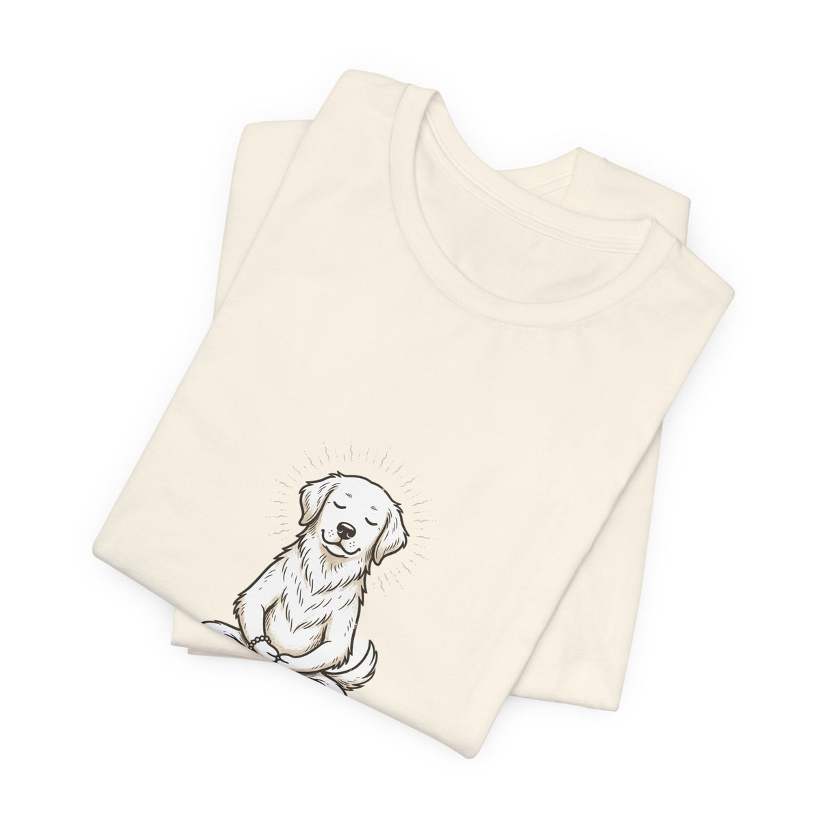 Meditating Dog T‑Shirt – "Just Breathe" Relaxation Tee