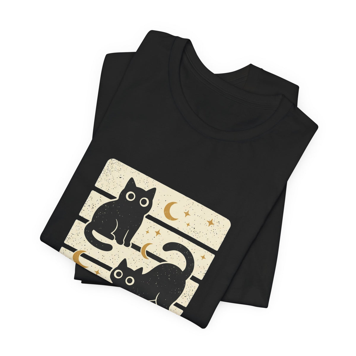 Black Cats Halloween Tee | Vintage Moon Stars