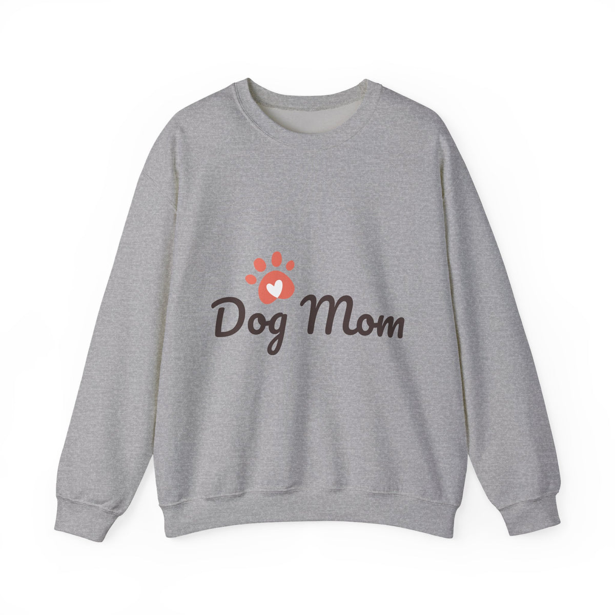 Dog Mom Crewneck Sweatshirt – Cute Paw Print Pullover for Pet Lovers