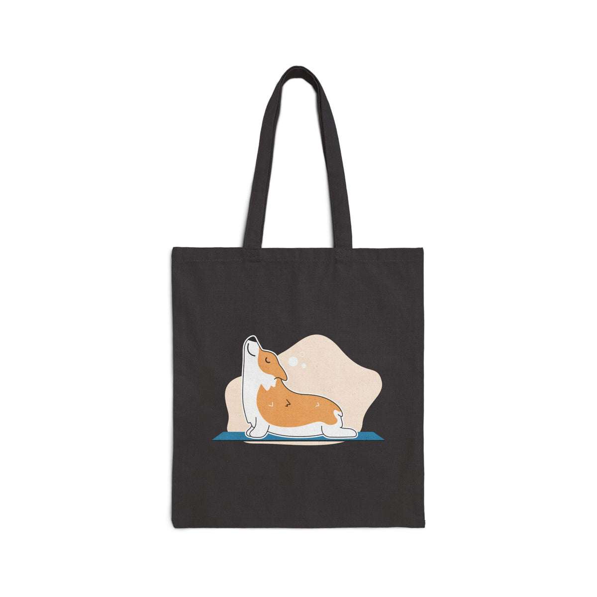 Corgi Yoga Tote Bag — Cute Stretching Dog Canvas Tote