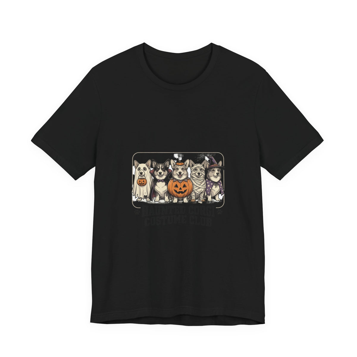 Haunted Corgi Costume Club Tee | Halloween Dog Costume Shirt