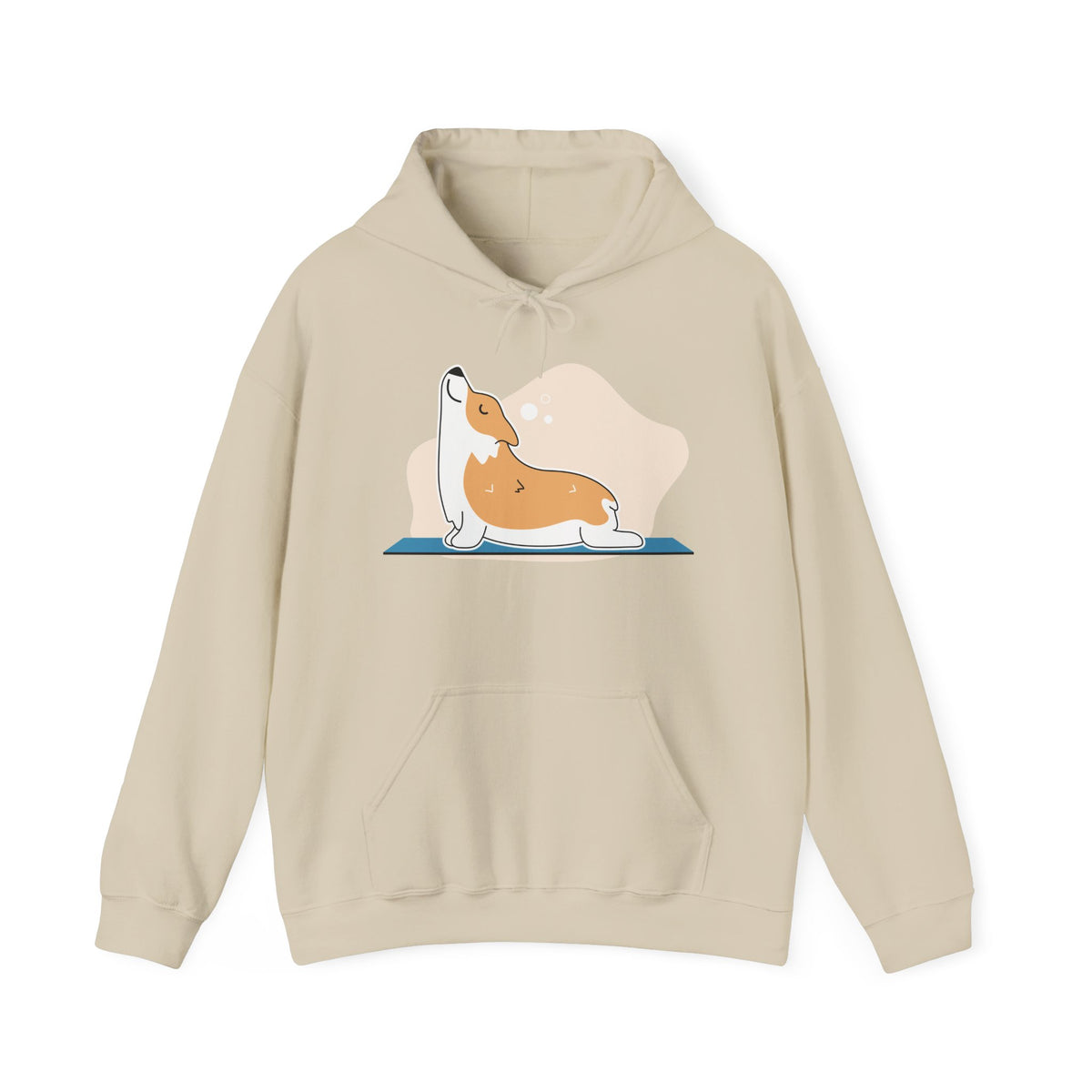 Corgi Yoga Hoodie – Cute Stretching Dog Sweatshirt for Pet Lovers
