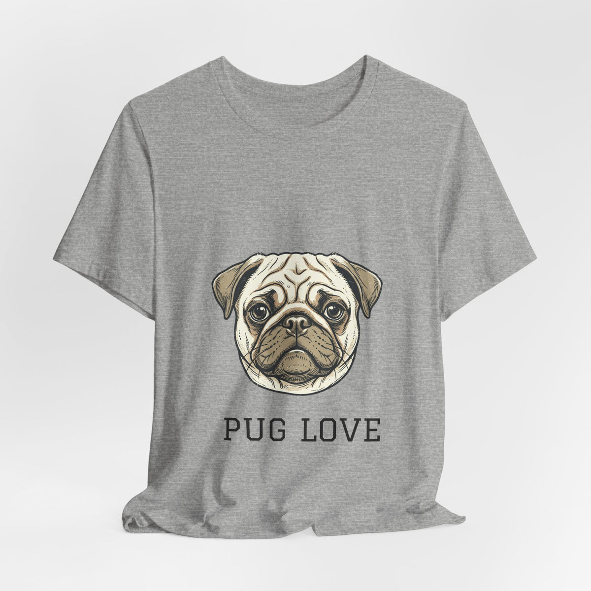 Pug Love Tee — Cute Pug Face Graphic T-Shirt