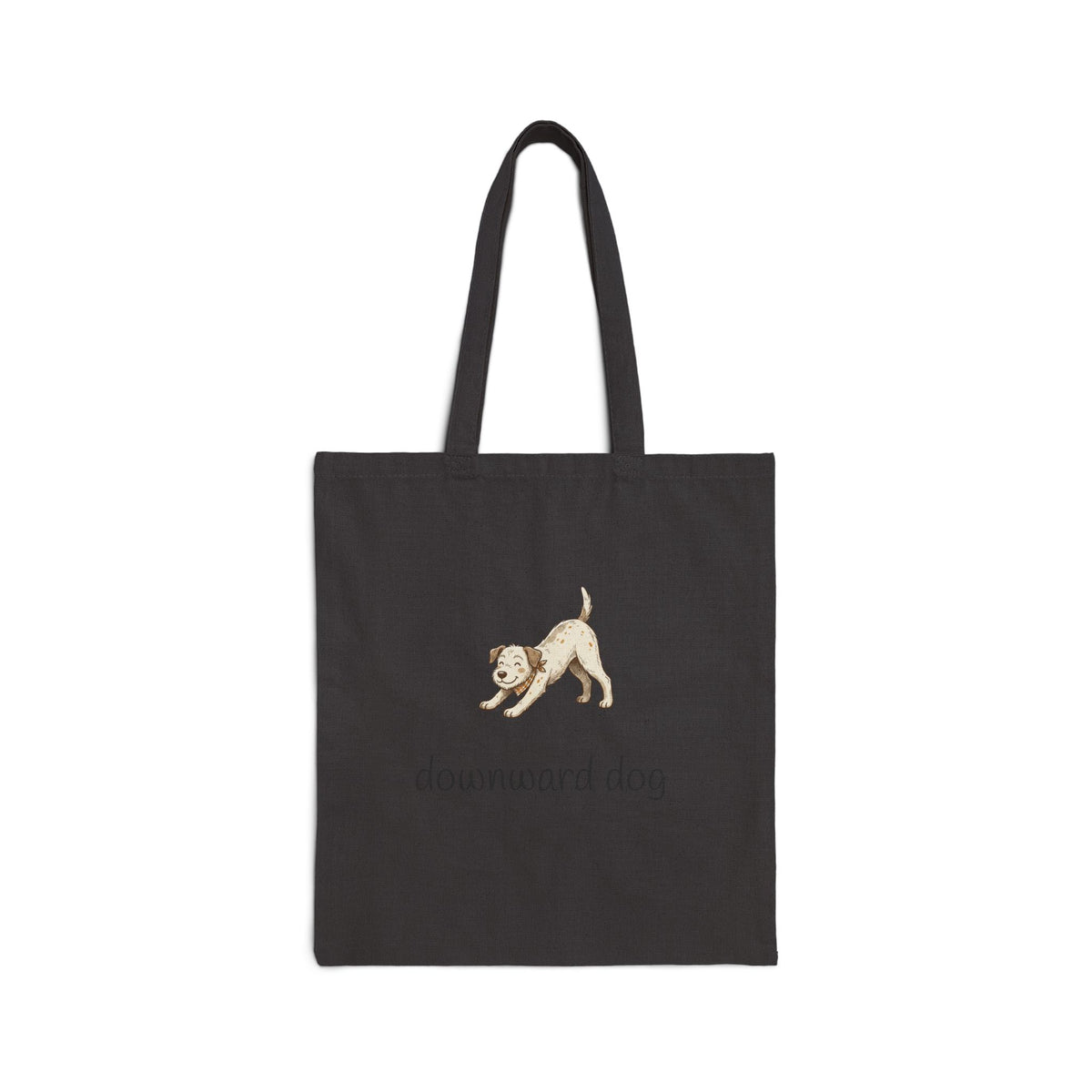 Canvas Tote — "downward dog" Puppy Yoga Tote Bag