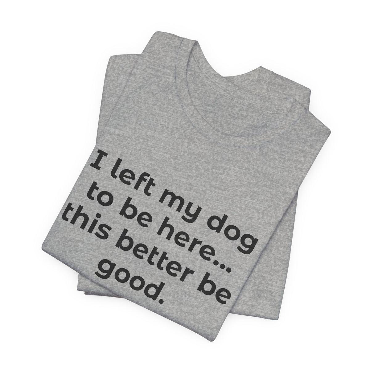 Dog Lover T-Shirt — “I left my dog to be here… this better be good.”