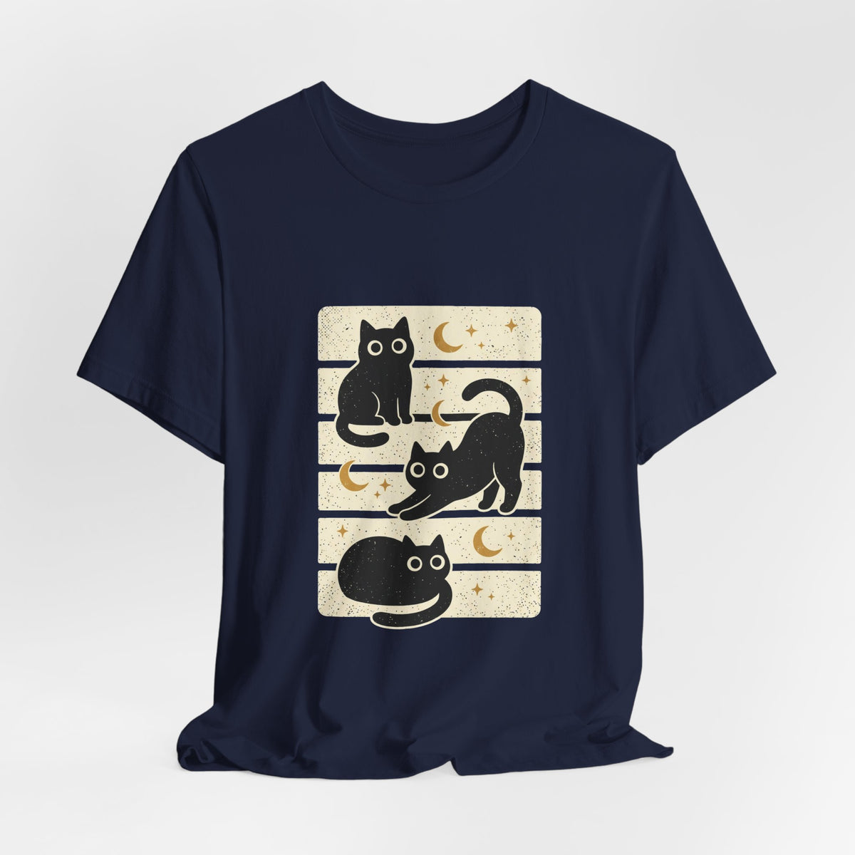Black Cats Halloween Tee | Vintage Moon Stars