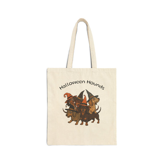Halloween Hounds Canvas Tote — Trick-or-Treat Dog Costume Bag