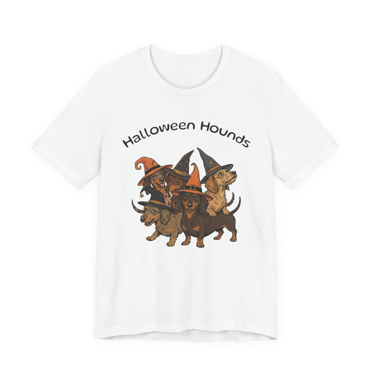 Halloween Hounds T-Shirt — Dachshund Witch Hat Tee