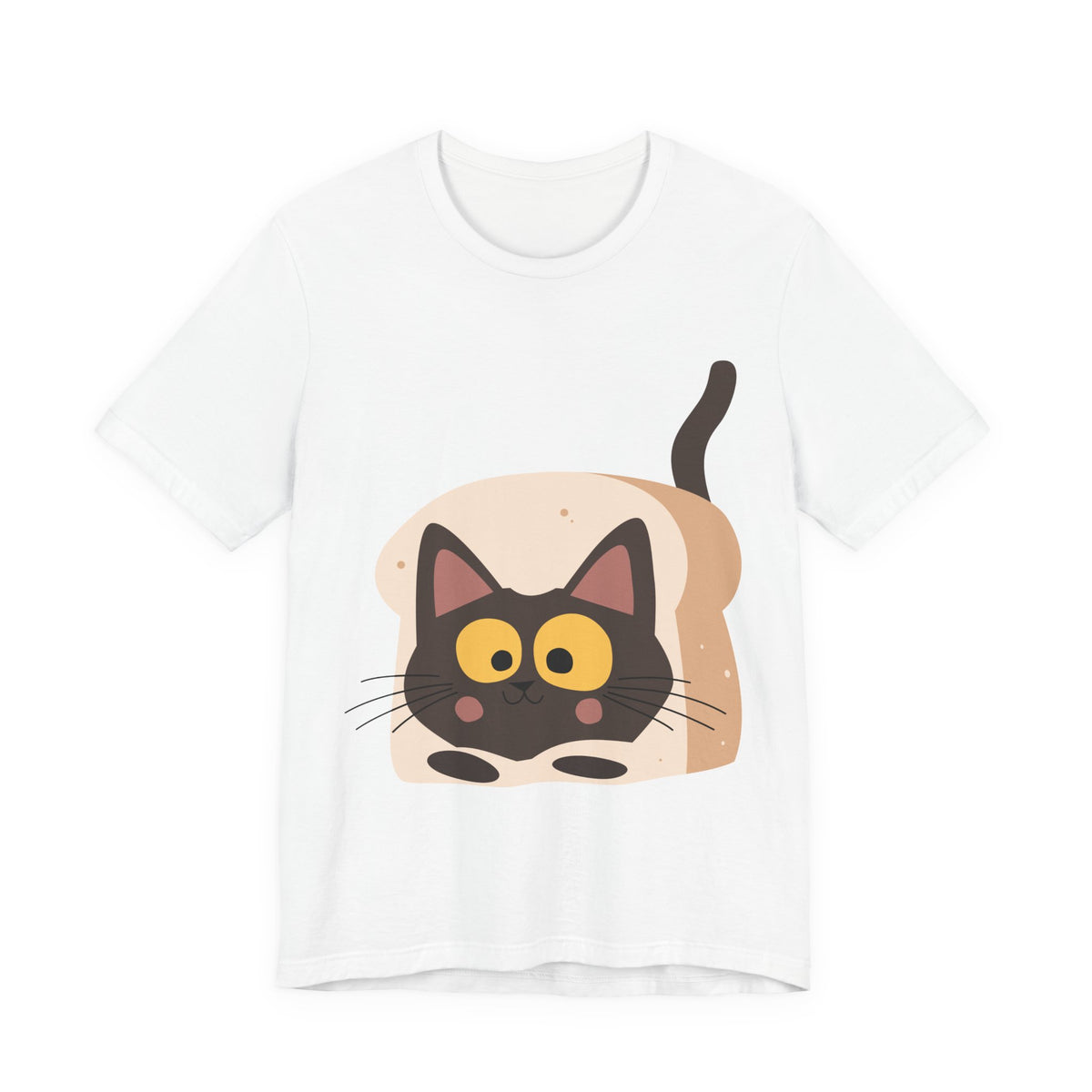Cat in Toast T‑Shirt – Cute Black Cat Foodie Tee