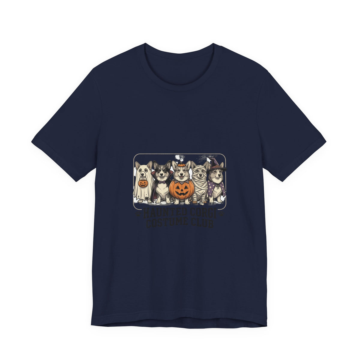 Haunted Corgi Costume Club Tee | Halloween Dog Costume Shirt