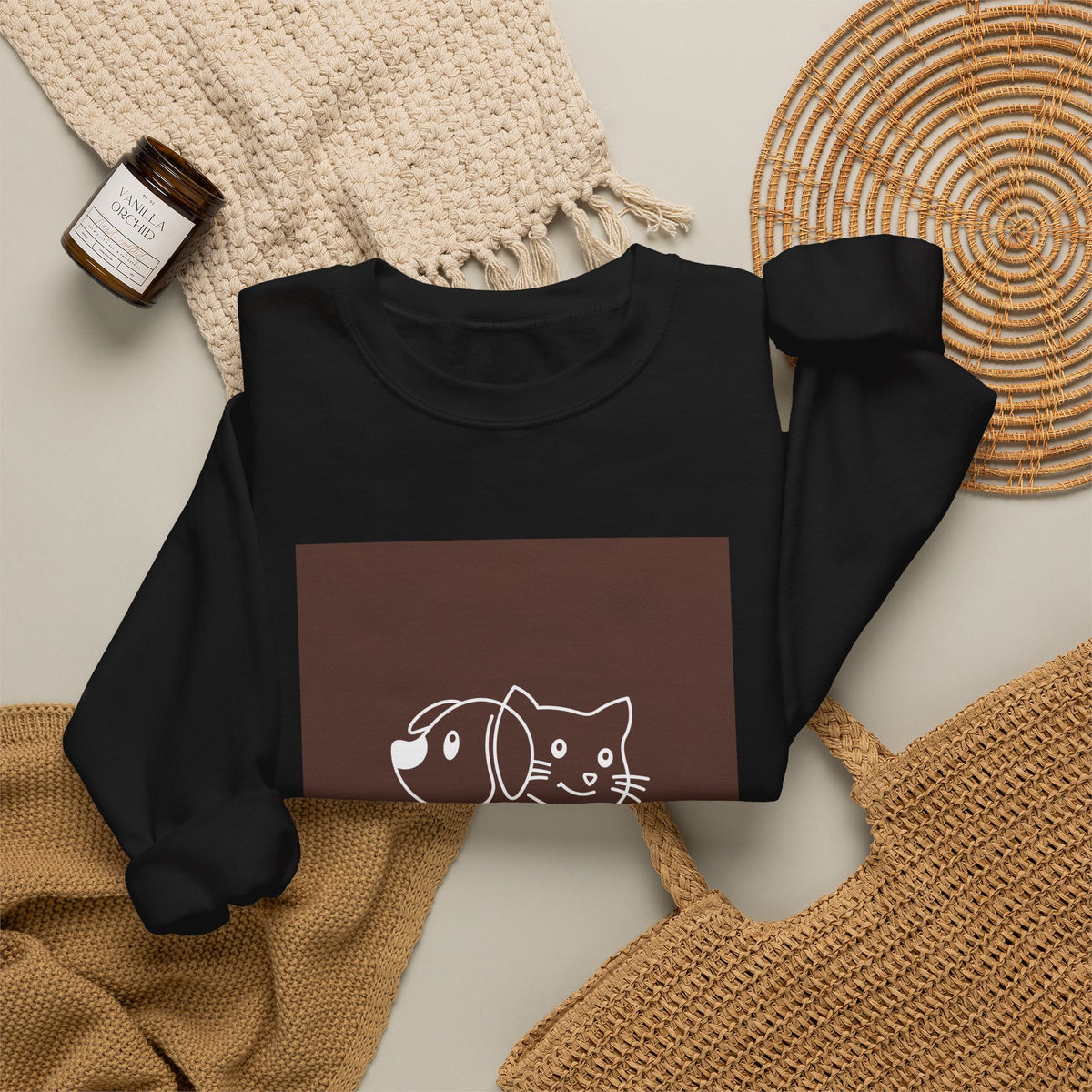 Cat & Dog Best Friend Sweatshirt — "My Best Friend Has Paws" Crewneck