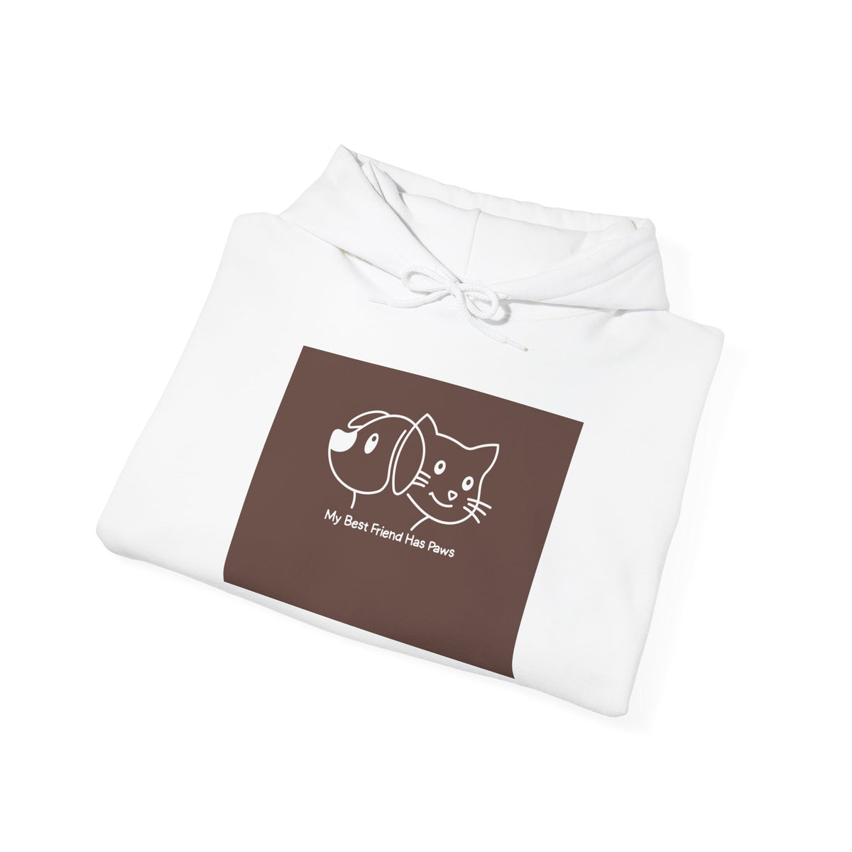 Cat & Dog Friends Hoodie — "My Best Friend Has Paws" Cute Pet Lovers Pullover
