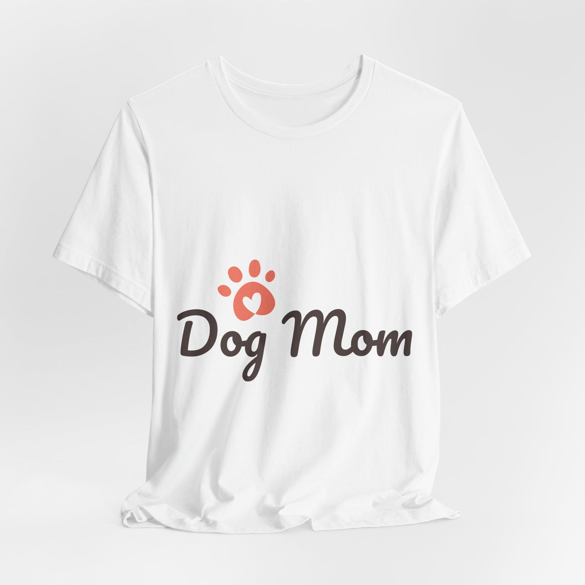 Dog Mom T-Shirt — Cute Paw Print Graphic Tee for Dog Lovers
