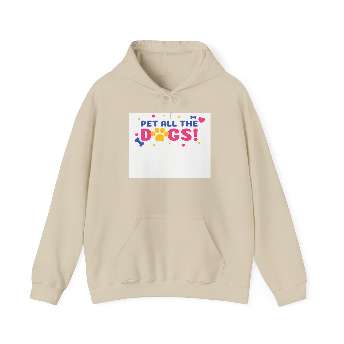 Pet All The Dogs! Cute Dog Lover Hoodie — Colorful Paw Print Design
