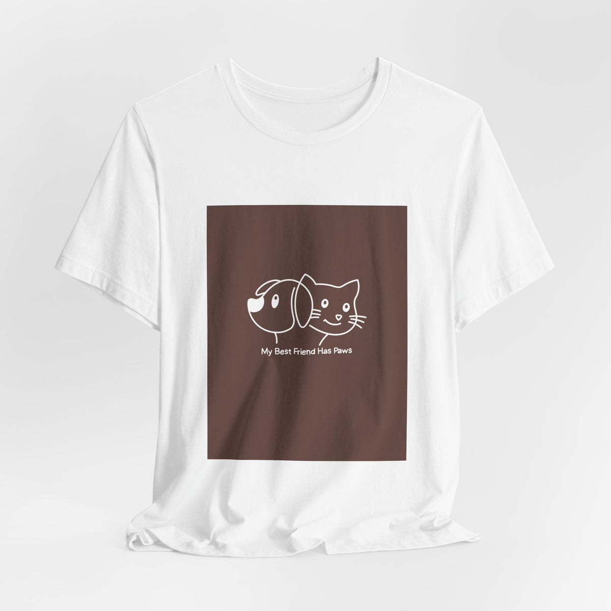 Pet Friends T-Shirt — "My Best Friend Has Paws" Cute Dog & Cat Tee