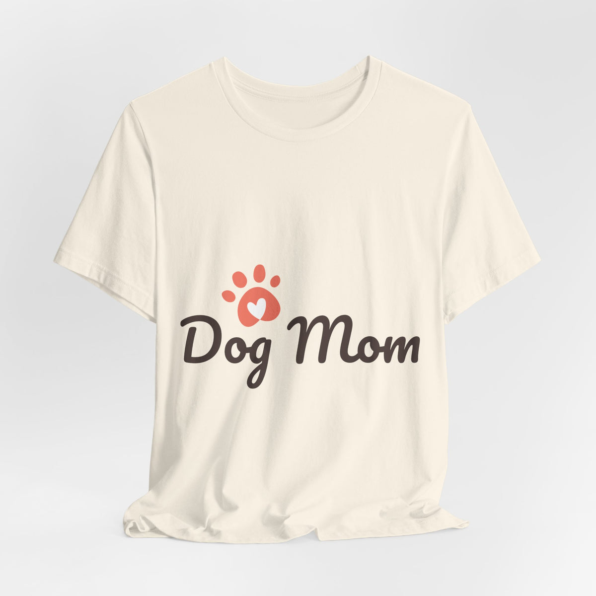 Dog Mom T-Shirt — Cute Paw Print Graphic Tee for Dog Lovers