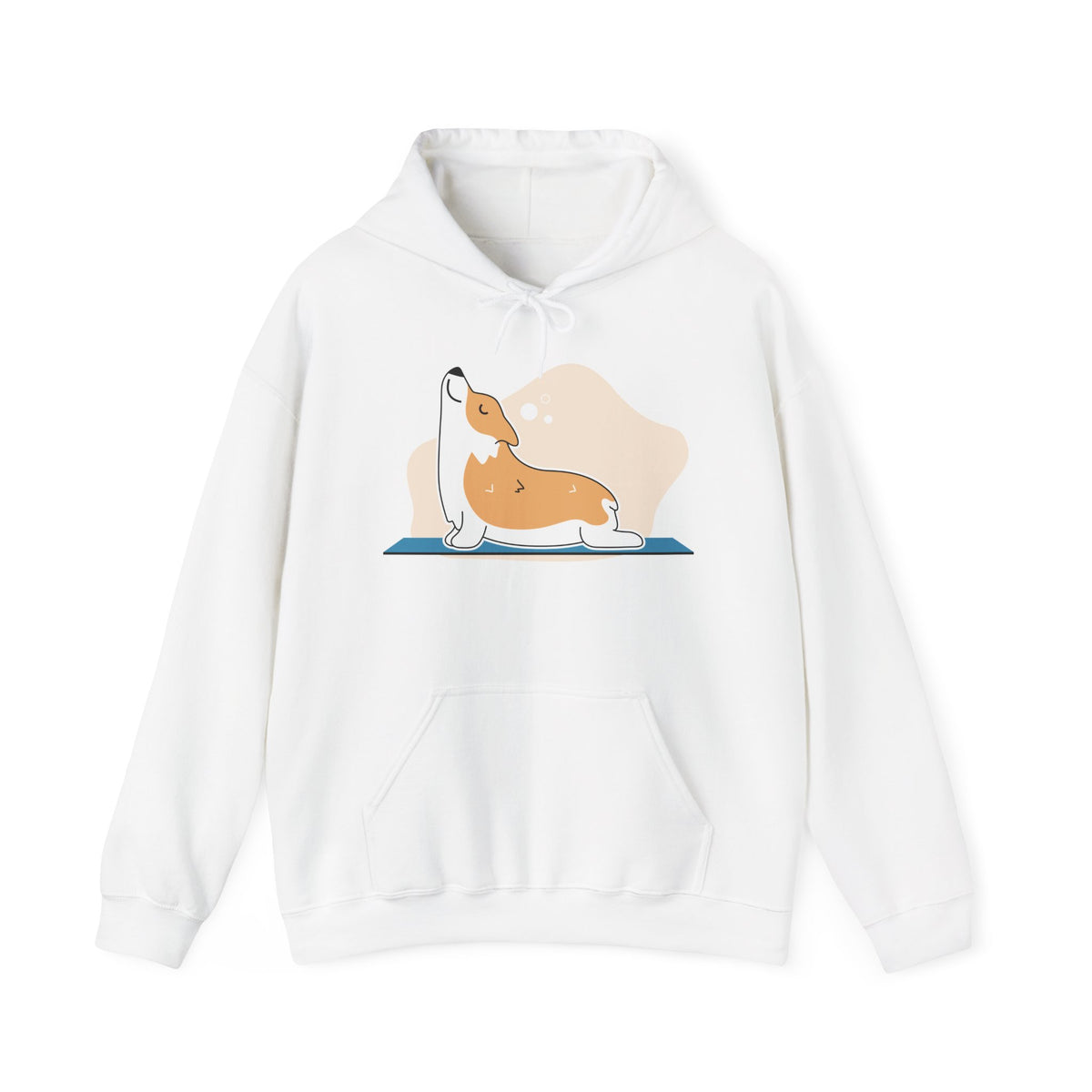 Corgi Yoga Hoodie – Cute Stretching Dog Sweatshirt for Pet Lovers