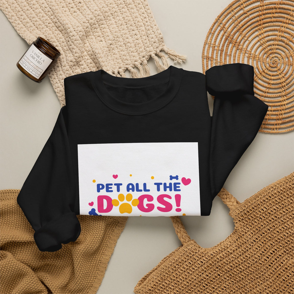 Pet All the Dogs! Crewneck Sweatshirt – Cute Dog Lover Pullover