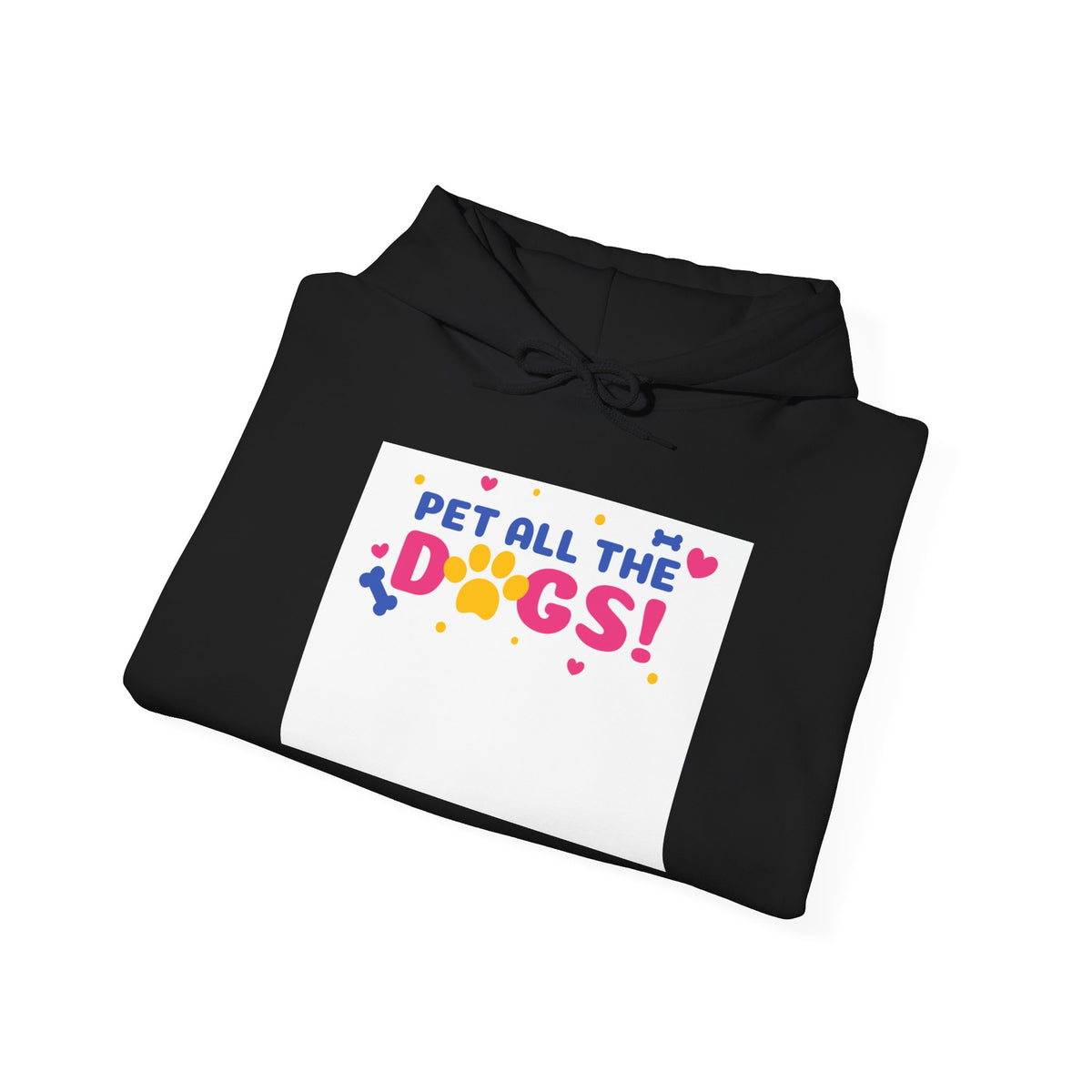 Pet All The Dogs! Cute Dog Lover Hoodie — Colorful Paw Print Design