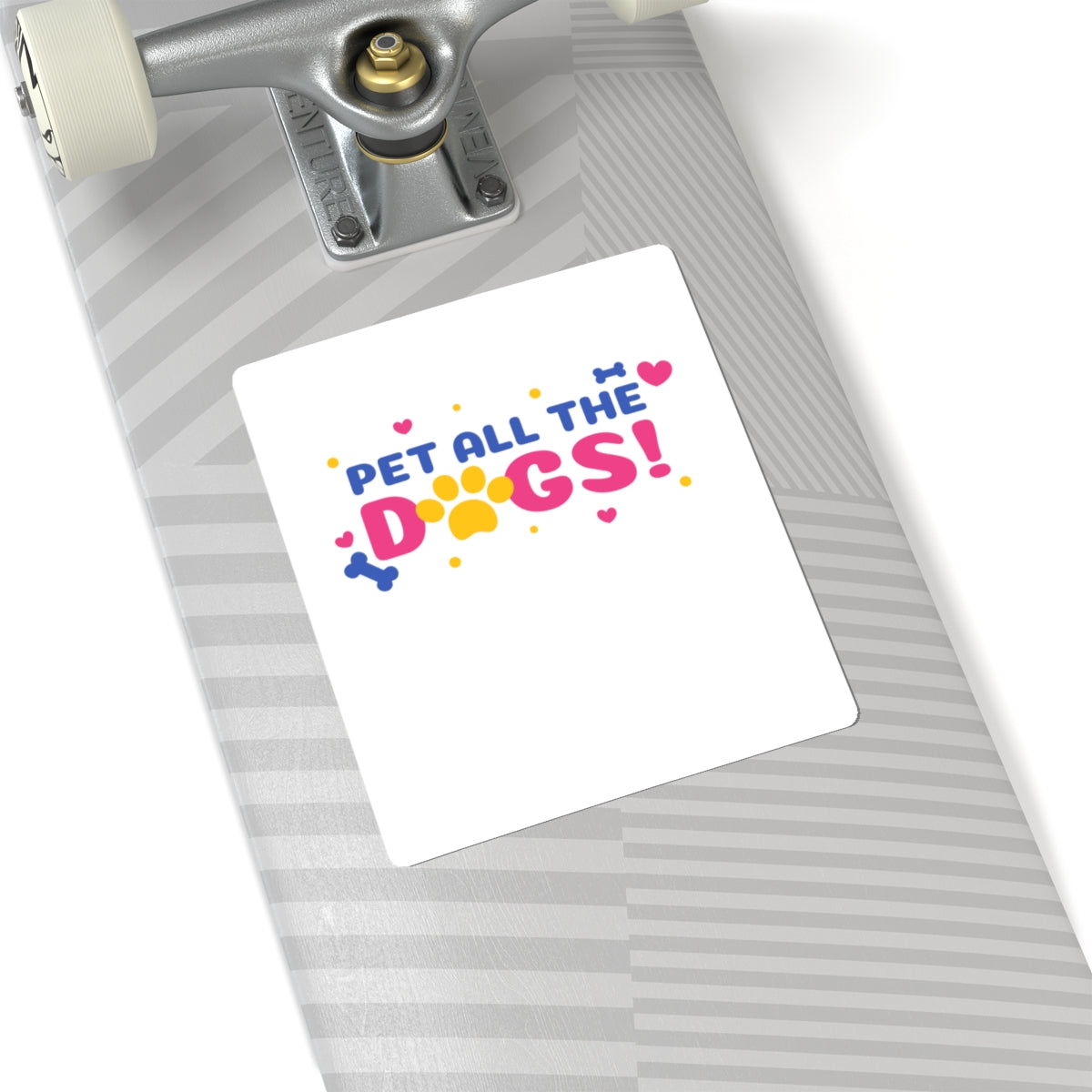 Pet All The Dogs! Kiss-Cut Sticker — Cute Paw & Bone Decal for Dog Lovers
