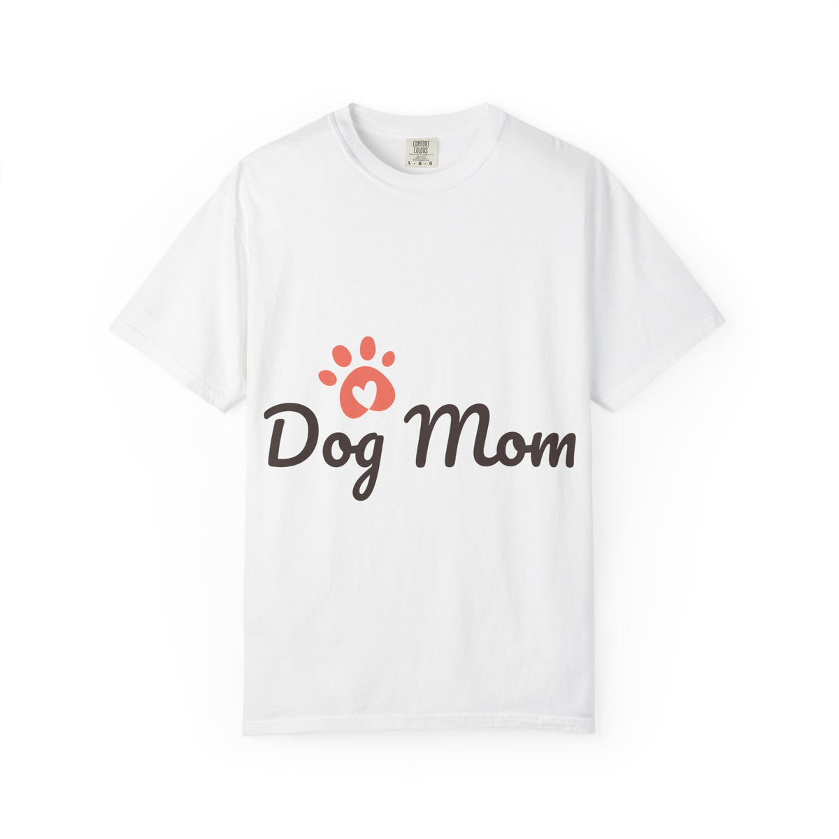 Dog Mom T-Shirt — Cute Paw Heart Graphic Tee for Dog Lovers